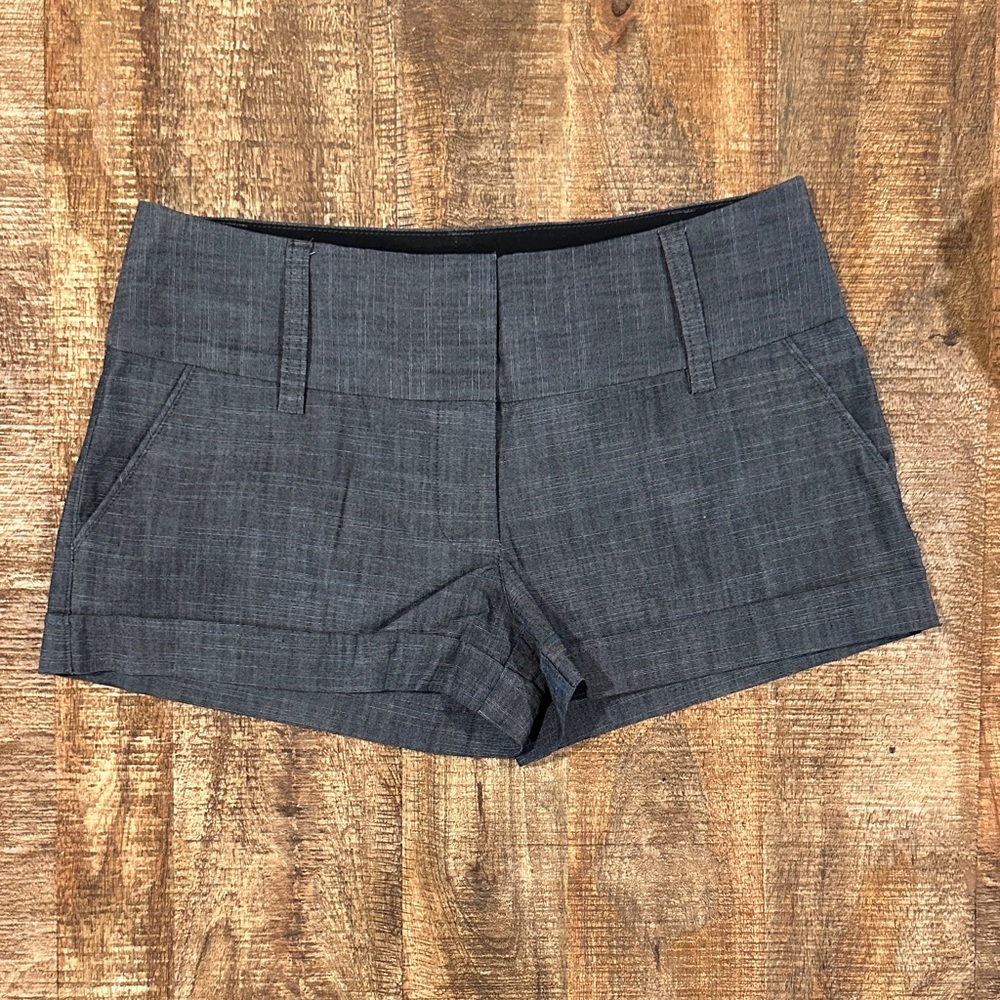 Women's Guess Bluish-Gray Tailored Medium Rise Shorts